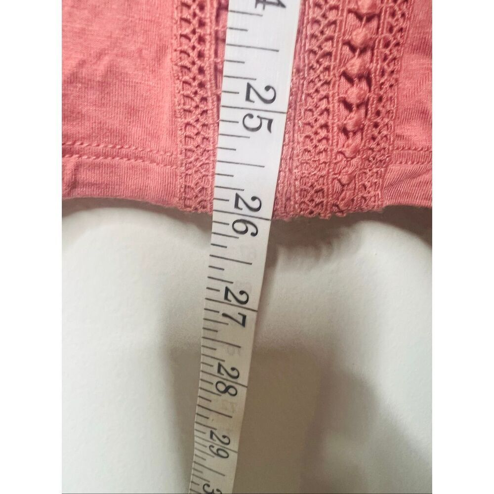 Cable & Gauge Muted Pink Mauve Tank Top High Neck Embroidered Yoke NWT Sz M - Picture 9 of 9